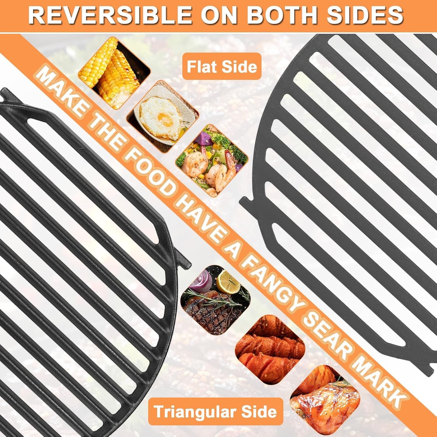 Weber GS4 Compatible Cast Iron Griddle Plate – Durable BBQ Grilling Insert