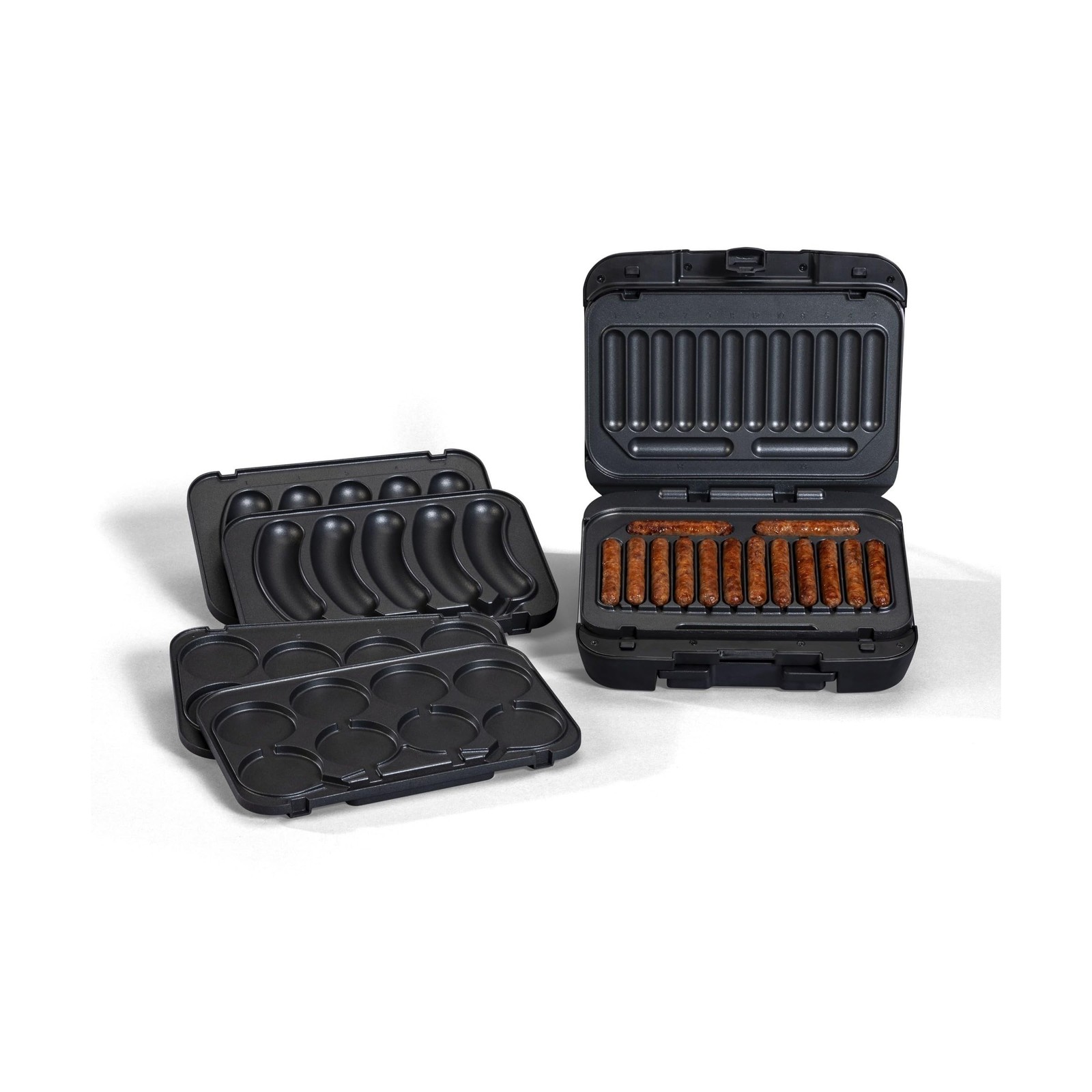 Johnsonville Sizzling Sausage Grill Plus, Indoor Electric Grill, 3 in 1 Desig…