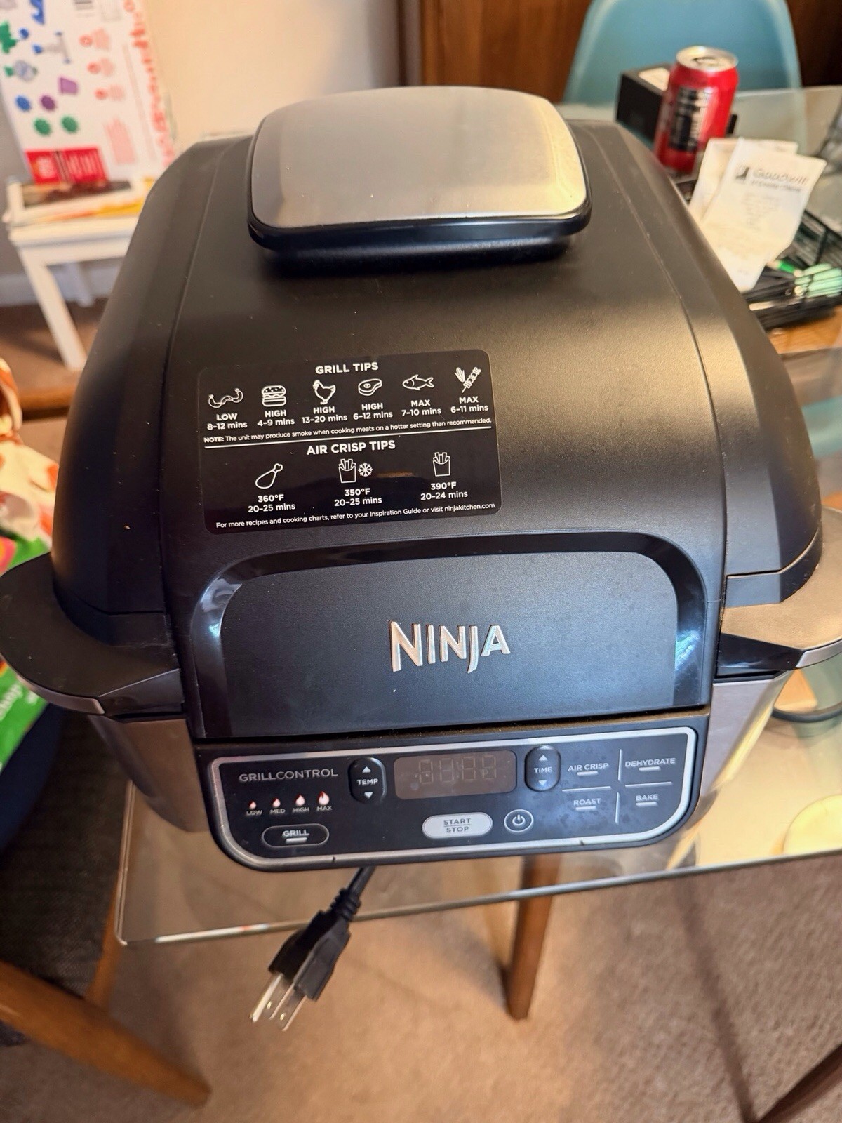 Ninja AG301 Foodi 5-in-1 Indoor Grill Air Fry, Roast, Bake, Dehydrate