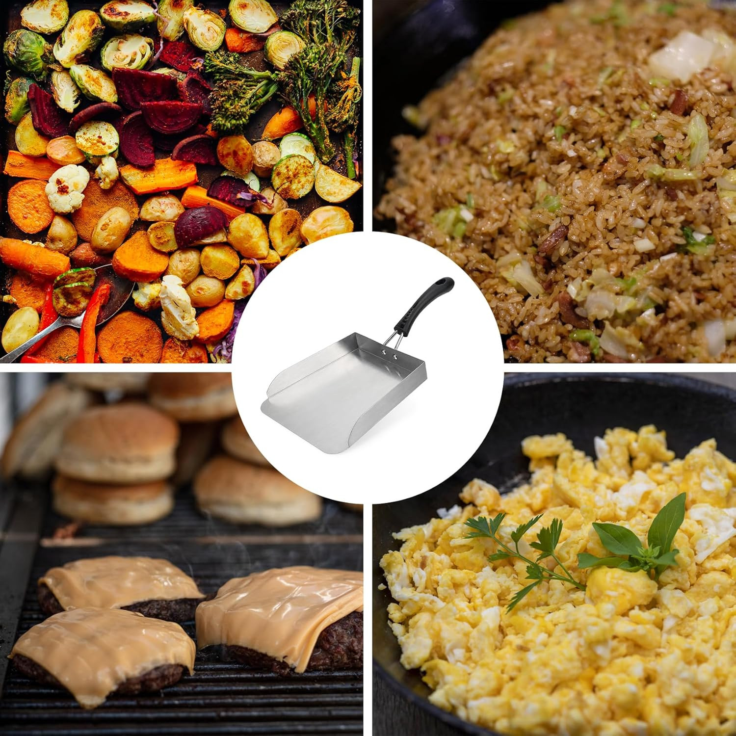 Stainless Steel Griddle Mover Smash Burger Shovel Grill Spatula Great for Stir