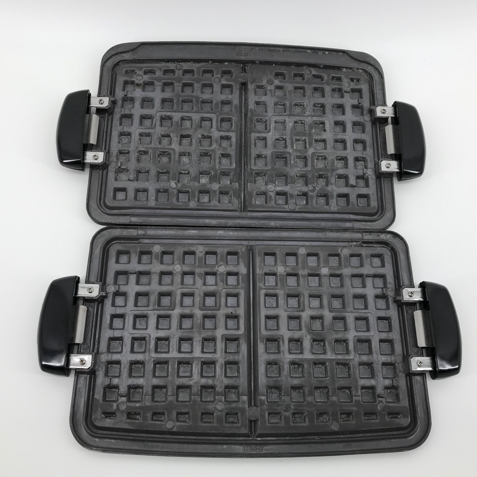 George Foreman EVOLVE Electric Grill Griddle Waffle Plates SK-2610 Upper & Lower