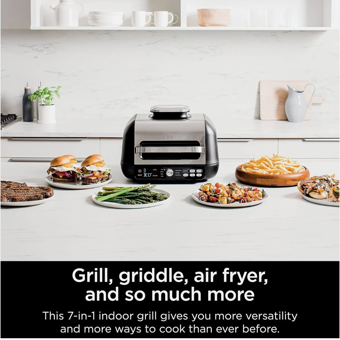 Ninja IG651 Foodi Smart XL Pro 7-In-1 Indoor Grill/Griddle Combo, Brand New