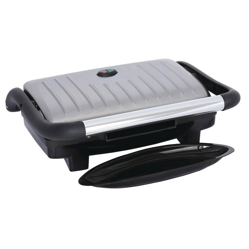 Brentwood Appliances Panini Press 1000-W Nonstick Metallic Floating Lid Compact