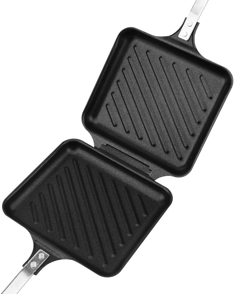 Hot Sandwich Maker, Grilled Panini Maker Non-Stick Double Sided Flip Panini Pres