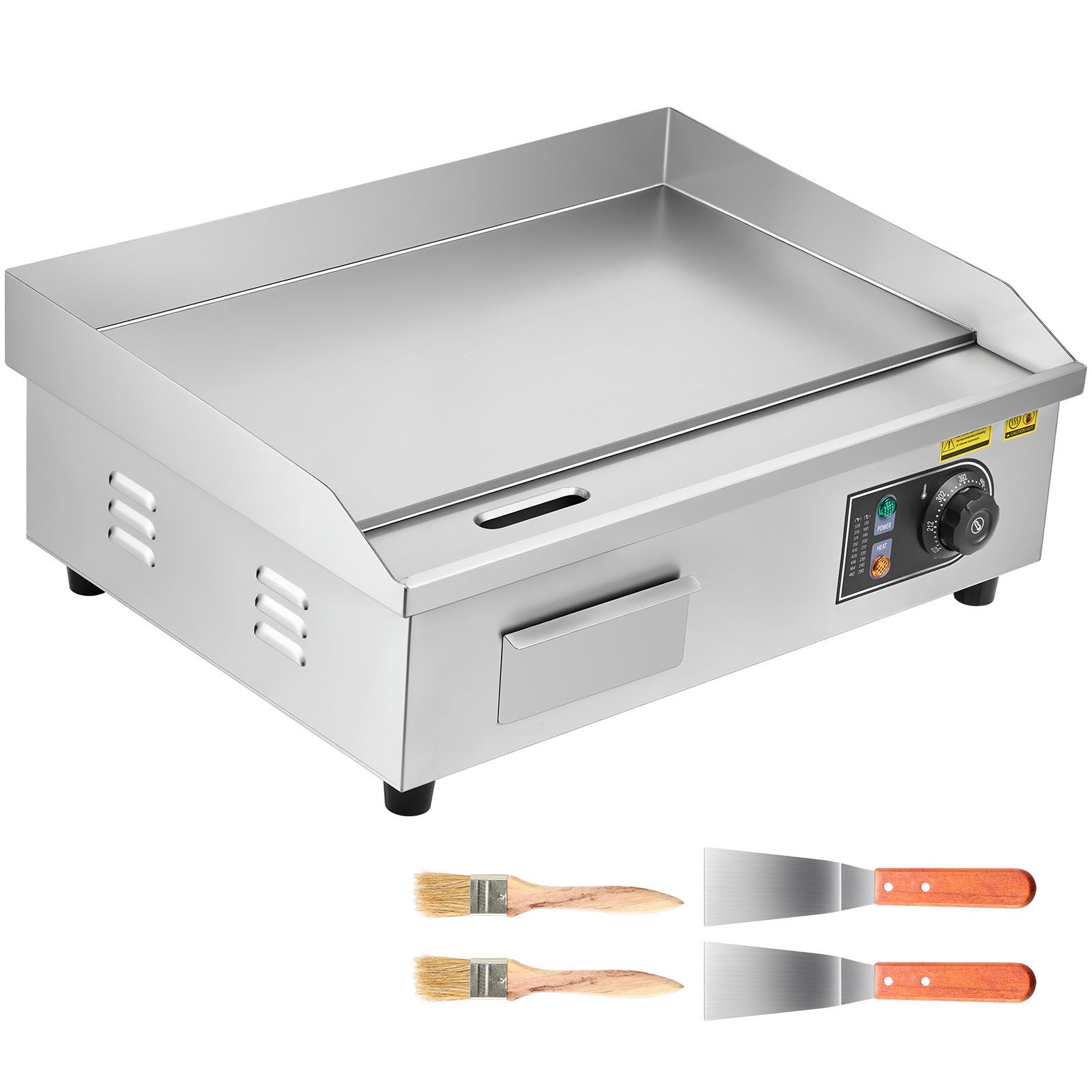 Uimoso Commercial Electric Griddle Countertop Flat Top Grill 21.06 x 11.81 inch
