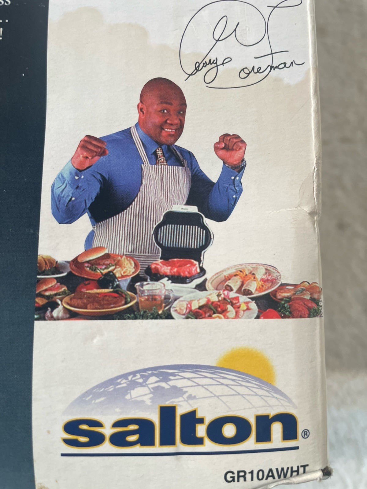 NOS George Foreman Lean Mean Fat Reducing Grilling Machine GR10AWHT White Y2K!