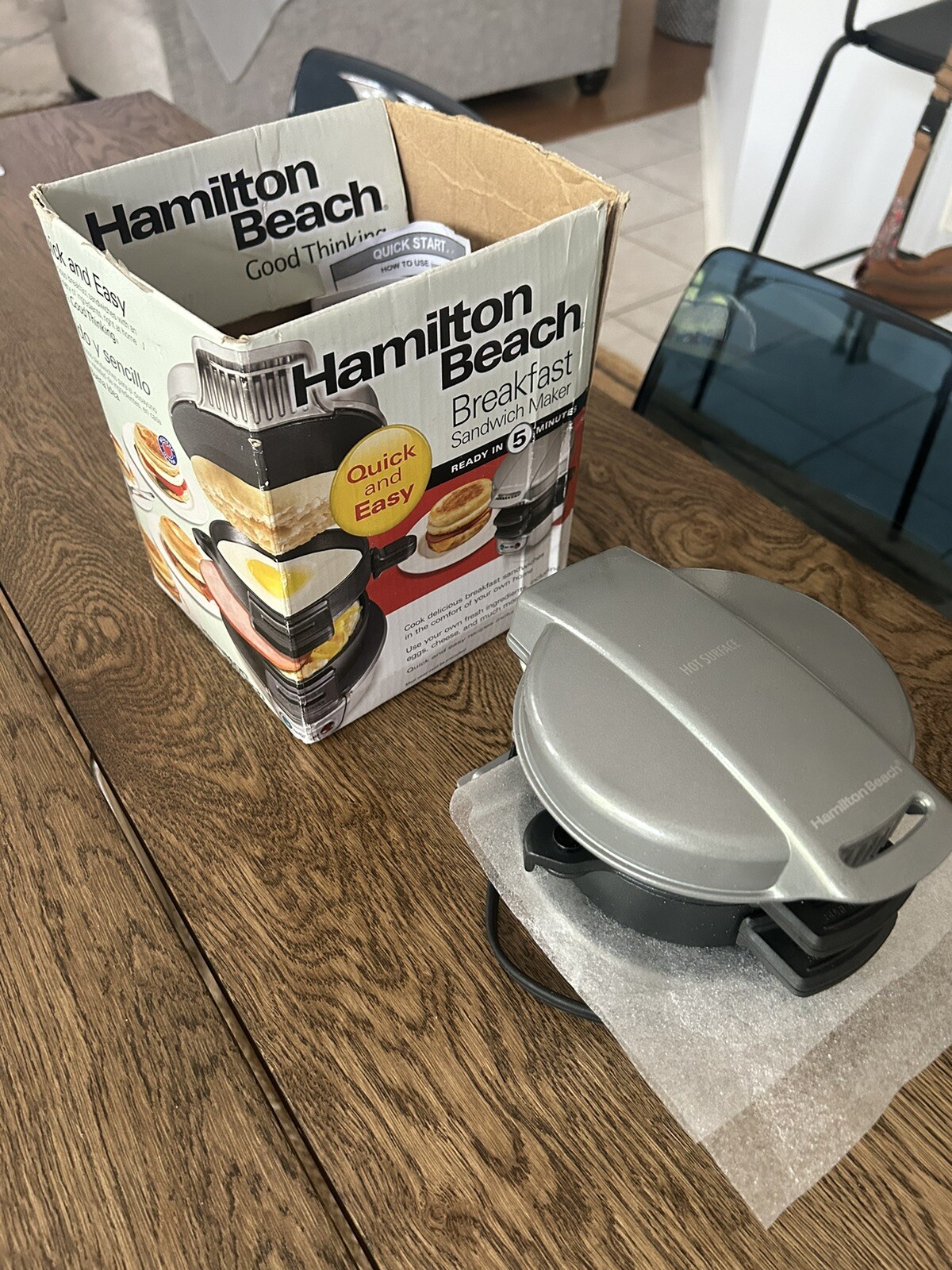 Hamilton Beach 25478 Breakfast Sandwich Maker – Silver