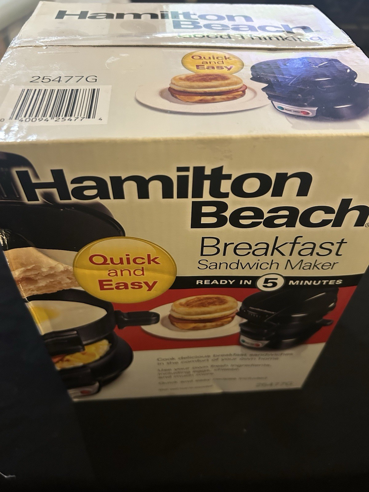 Hamilton Beach Breakfast Sandwich Maker – Black – 25477G