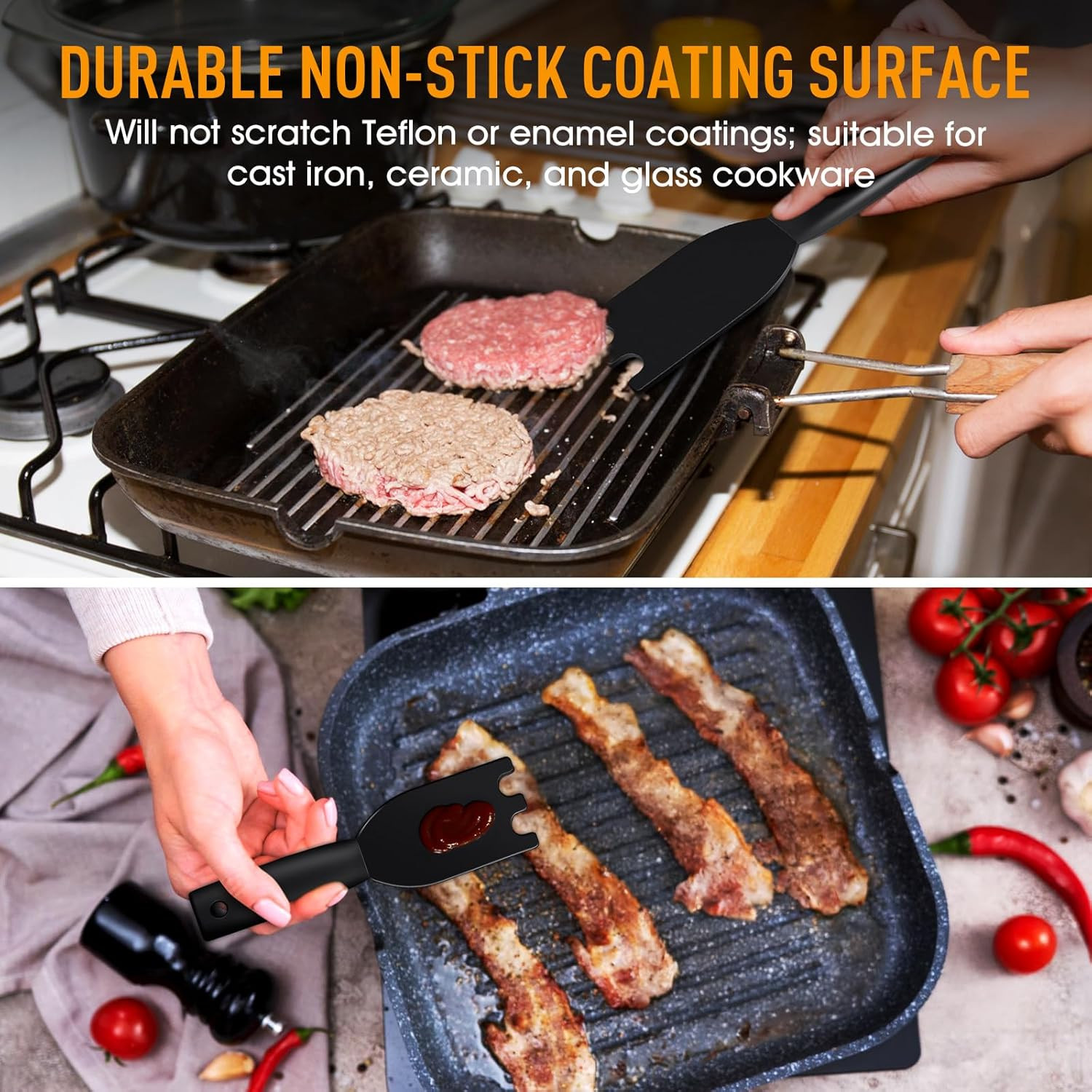 Heat-Resistant Nylon Grill Scraper – Designed for George Foreman Indoor Grills w