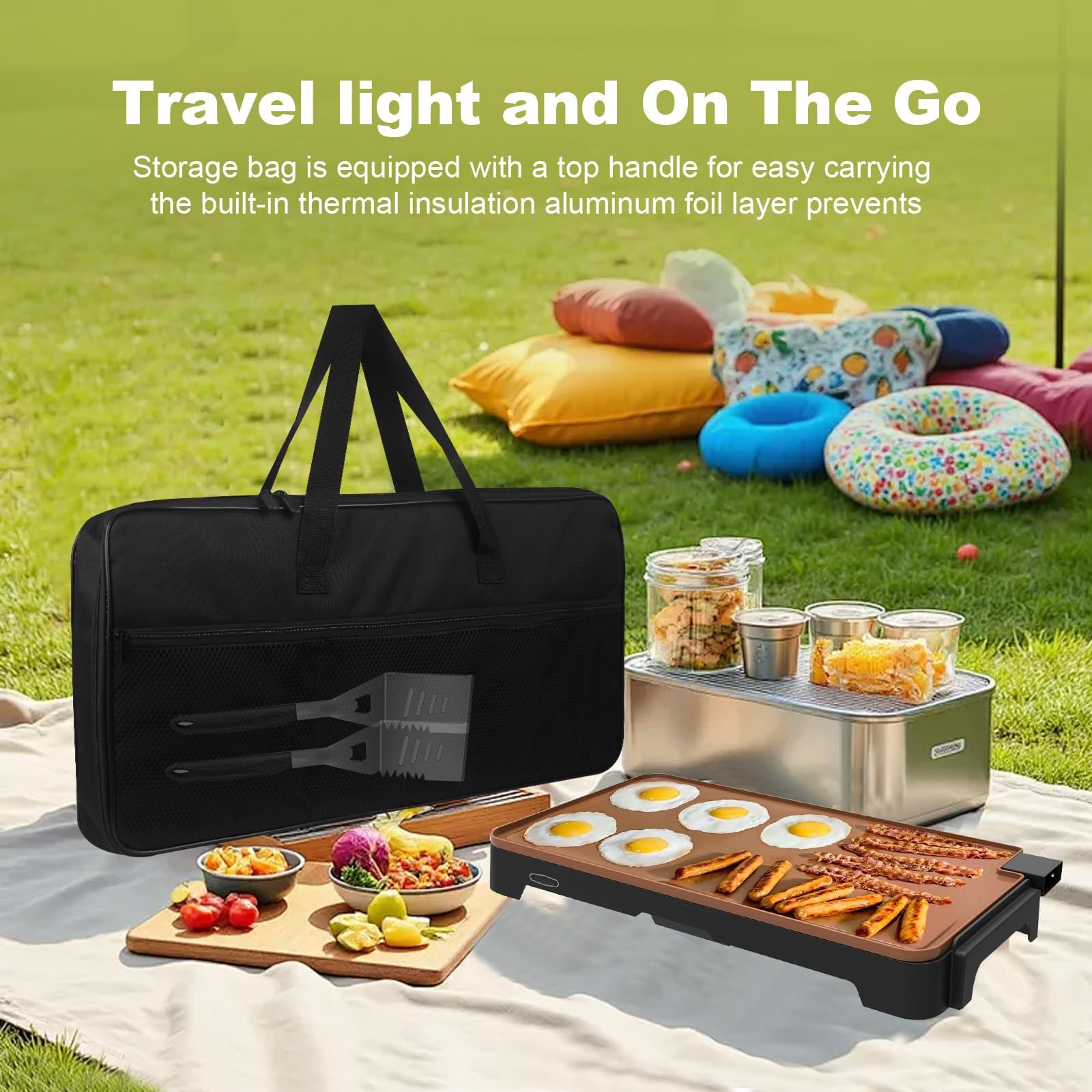Pancake Griddle Travel Bag Electric Griddle Carrying Case Heat-resistant Wate…