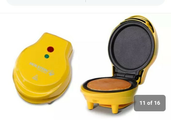 Holstein Housewares HM-09109 Personal Griddle – Yellow NEW