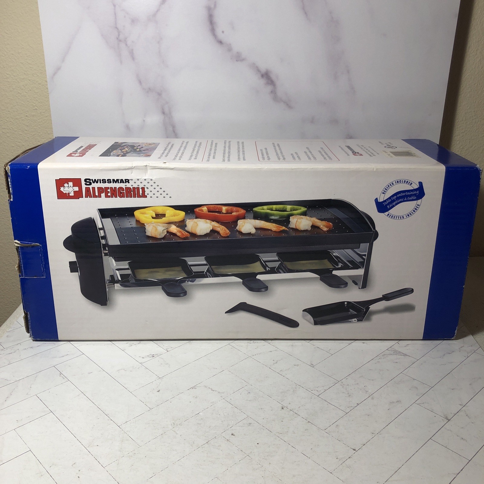 Swissmar ALPENGRILL Electric Grill Swiss Raclette For 8 People KF-77062 Silver