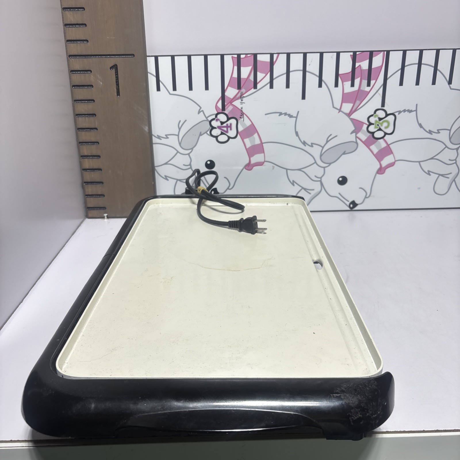 Oster Titanium Infused Duraceramic Electric Griddle w/ Warming Tray CKSTGRFM18W