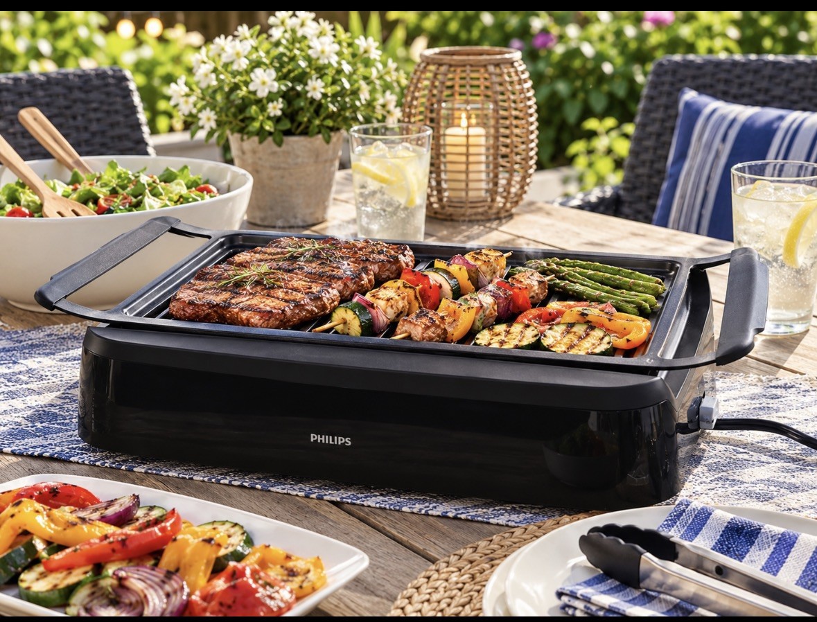 Philips Smokeless 1660 Watt Infrared Electric Indoor Grill – Black HD6371