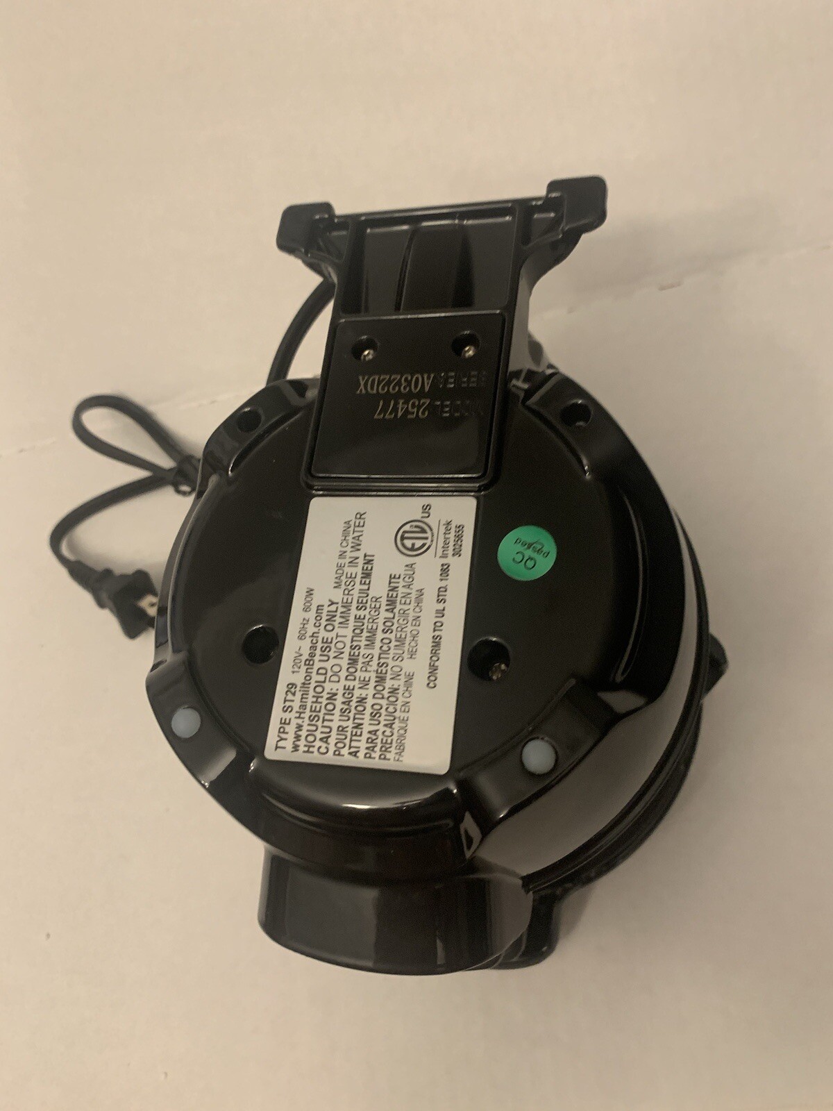 Hamilton Beach Breakfast Sandwich Maker Type ST29