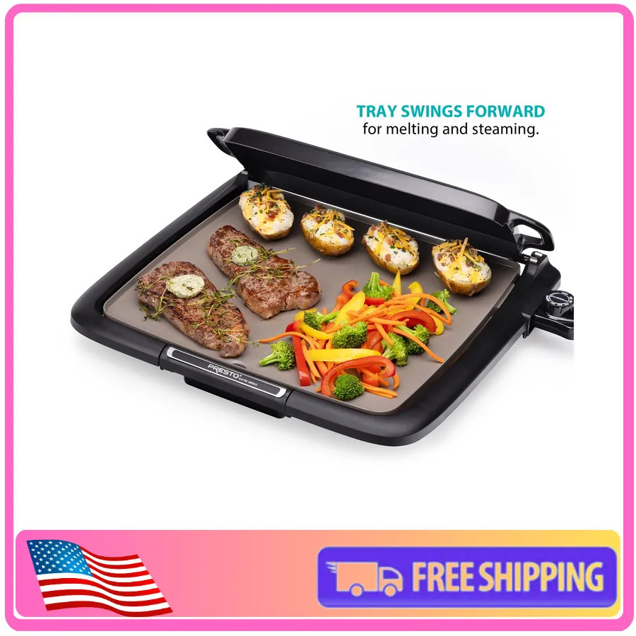 Presto Electric Ceramic Nonstick Griddle with Warming Tray and Multifunction…
