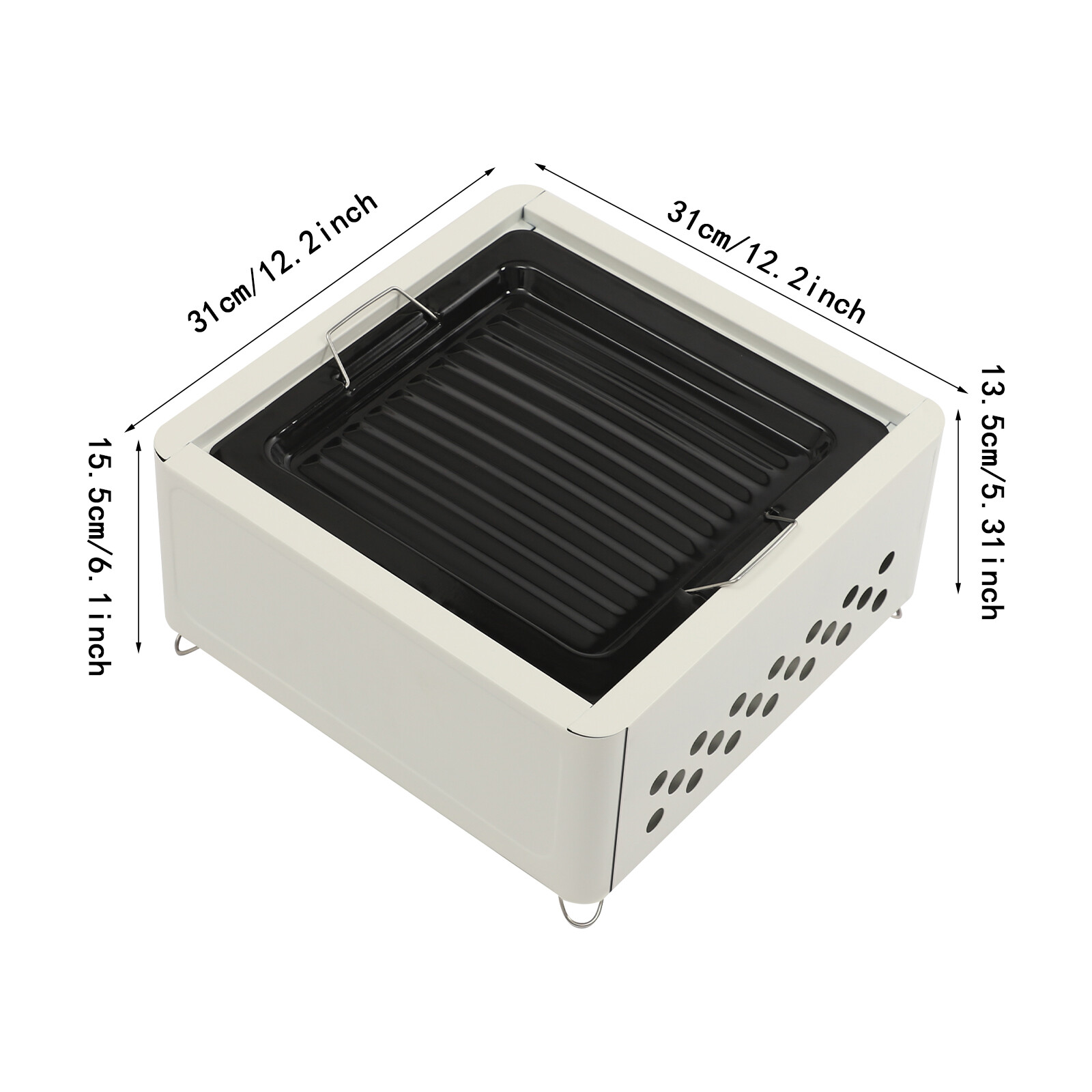 BBQ Charcoal Grill Portable Barbecue Stove Yard Cooker for Outdoor Picnics