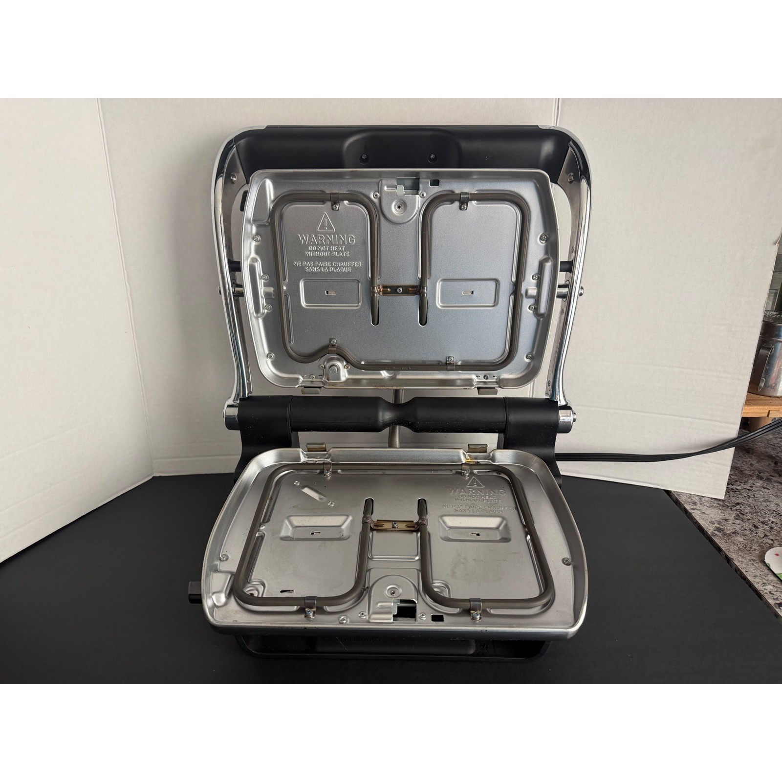 ALL CLAD Indoor Electric Tabletop Meat Grill Stainless Steel EUC XL Auto Sense