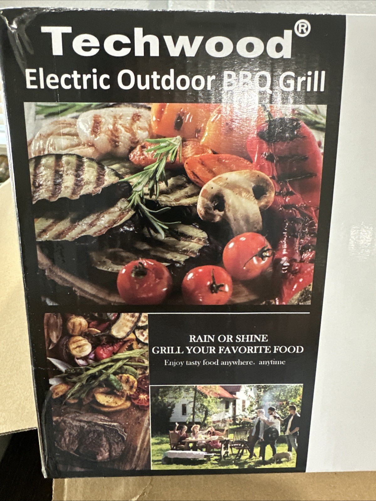 Techwood 1600W Indoor Outdoor Electric Grill, Electric BBQ Grill, Portable Blue