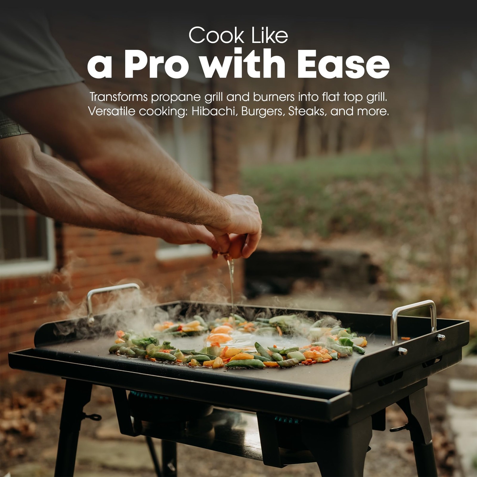 Gas One CP-2500 25×16 Pre-Seasoned Non Stick Propane Griddle Flat Top