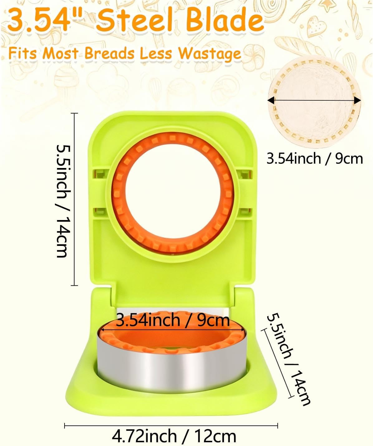 Uncrustable Sandwich Maker,Sandwiches Pocket Circle Shape 3.7Inch Sandwich Cutte