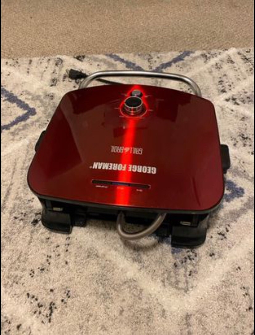 George Foreman Grill & Broil Model #GBR5750S Indoor Grill Red