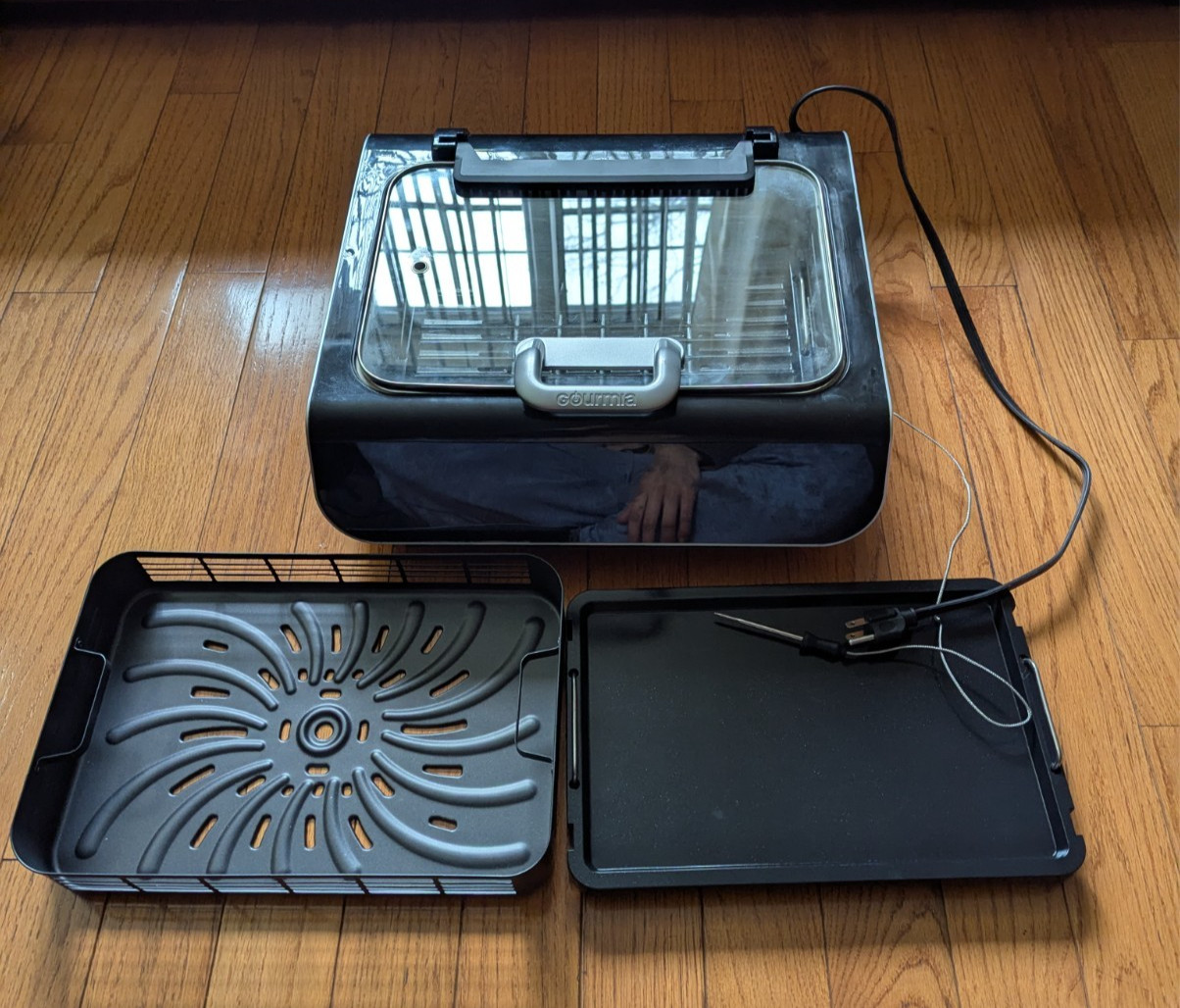 Gourmia FoodStation Smokeless Grill/Griddle/Air Fryer