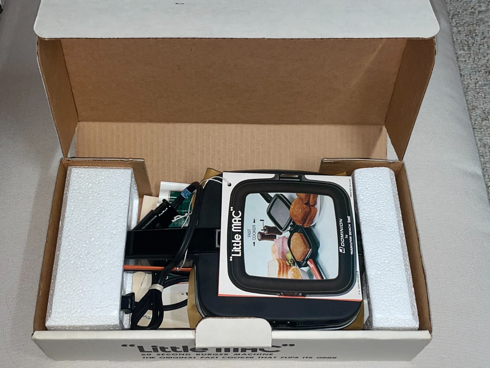 Joe Namath * SIGNED * 1976 Little Mac Hamburger Maker Hamilton Beach MINT IN BOX