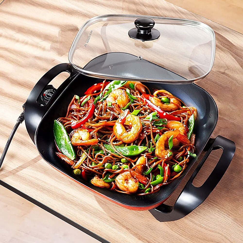 Holstein HH-09198003R 12" Electric Skillet/Tempered Glass Lid