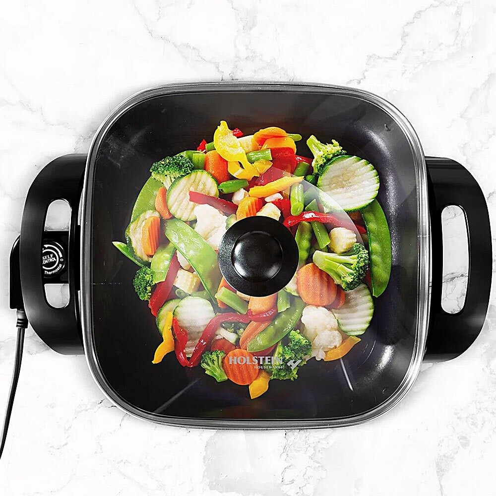 Holstein HH-09198003R 12" Electric Skillet/Tempered Glass Lid