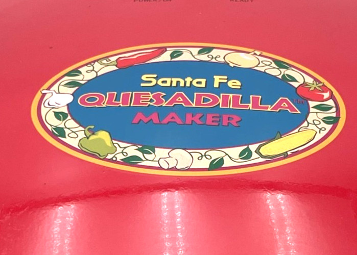Santa Fe Quesadilla Maker Salton QM2SFR Red Electric Mexican Dessert Pockets