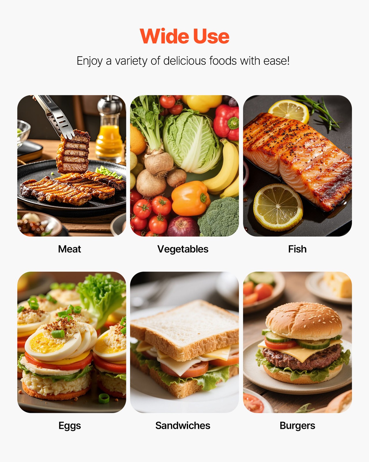 VEVOR Commercial Panini Press Grill Electric Sandwich Maker Griddle Plate8.8x9in