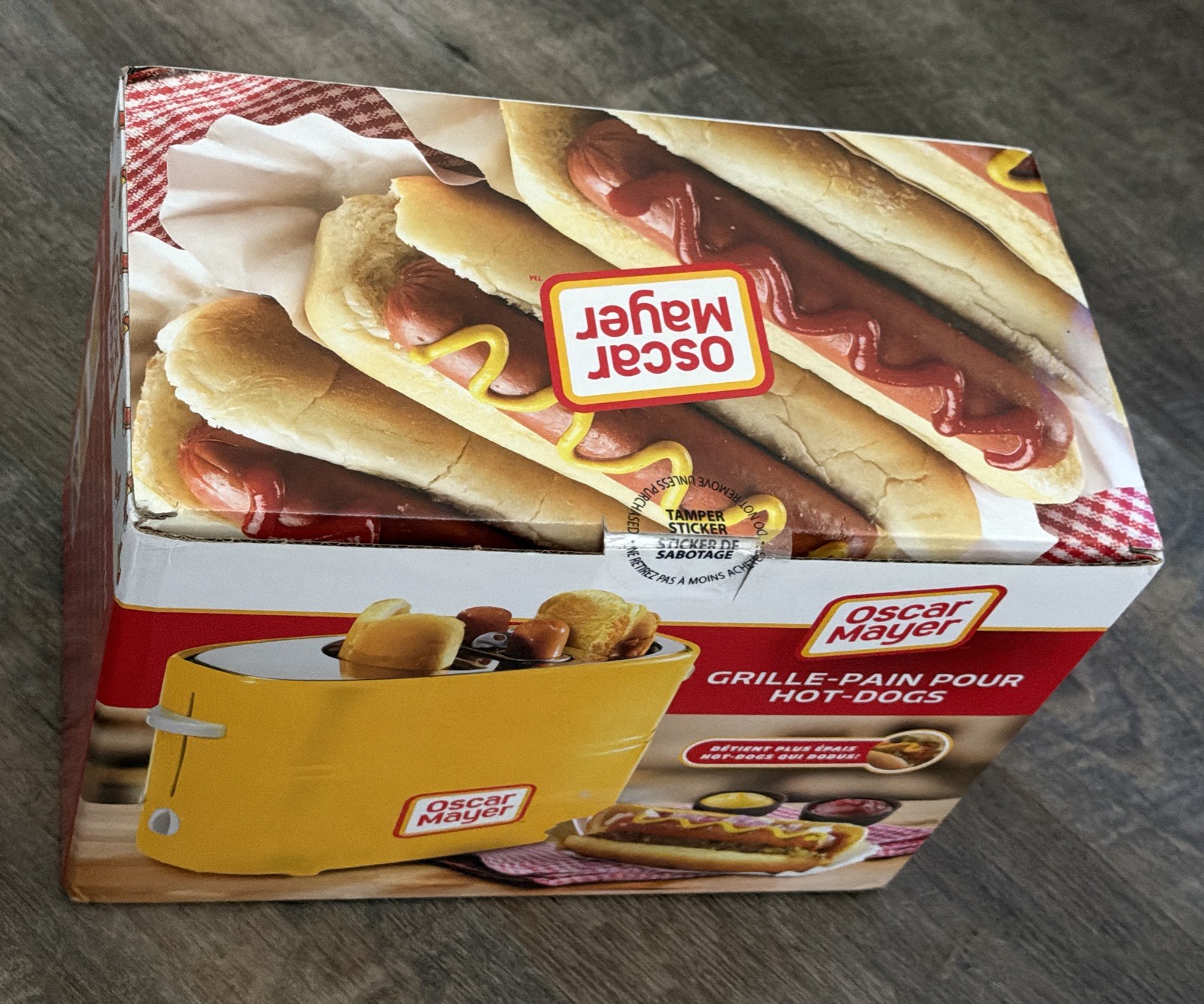 Oscar Mayer 2 Slot Hot Dog and Bun Toaster with Mini Tongs, 2 Slots, Yellow