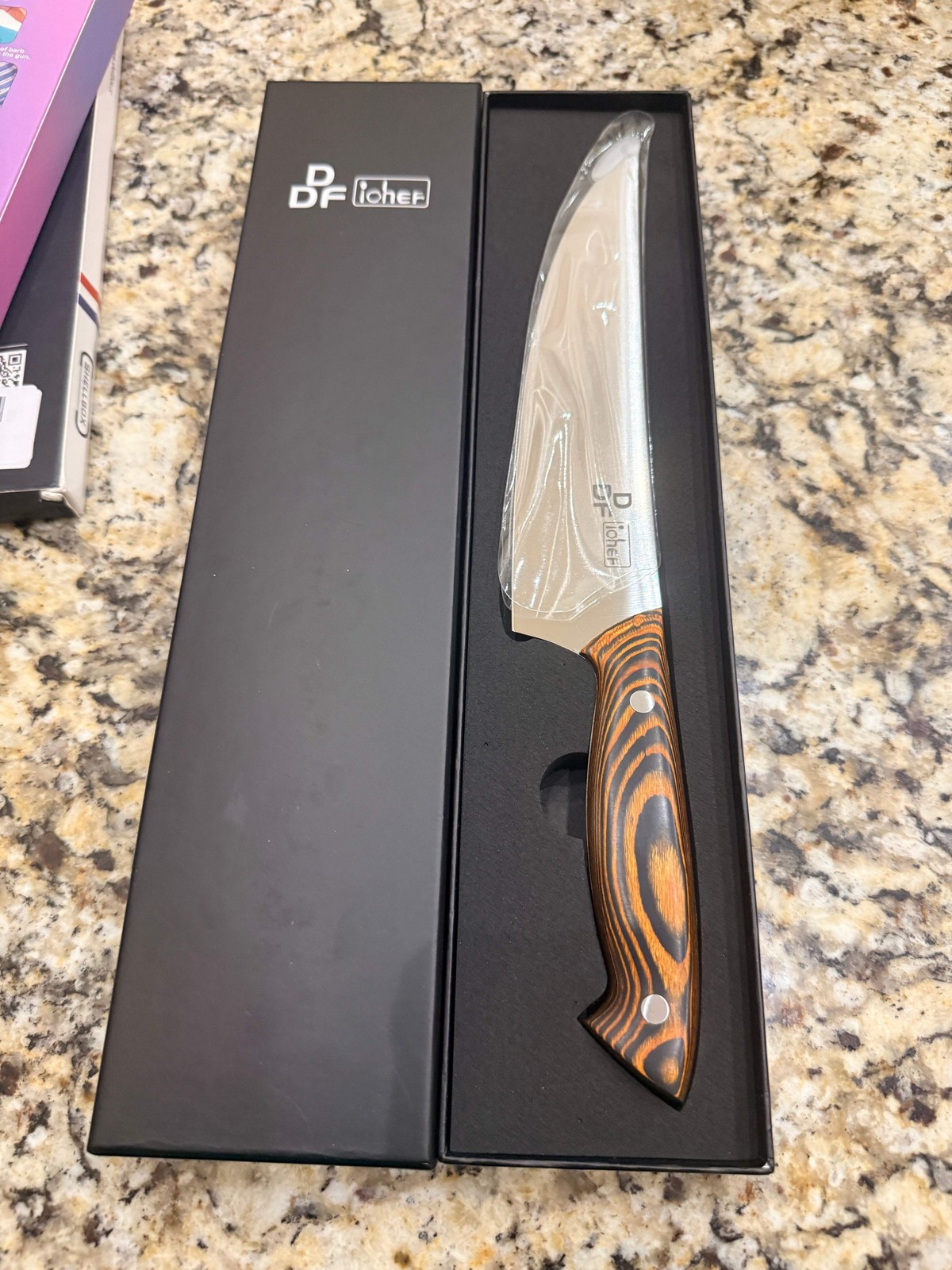 8-Inch Chef Knife Pakkawood Handle Stainless Boxed