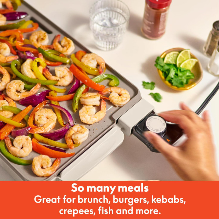 NEW – Electric Griddle with Warming Tray, Ceramic Nonstick Coating