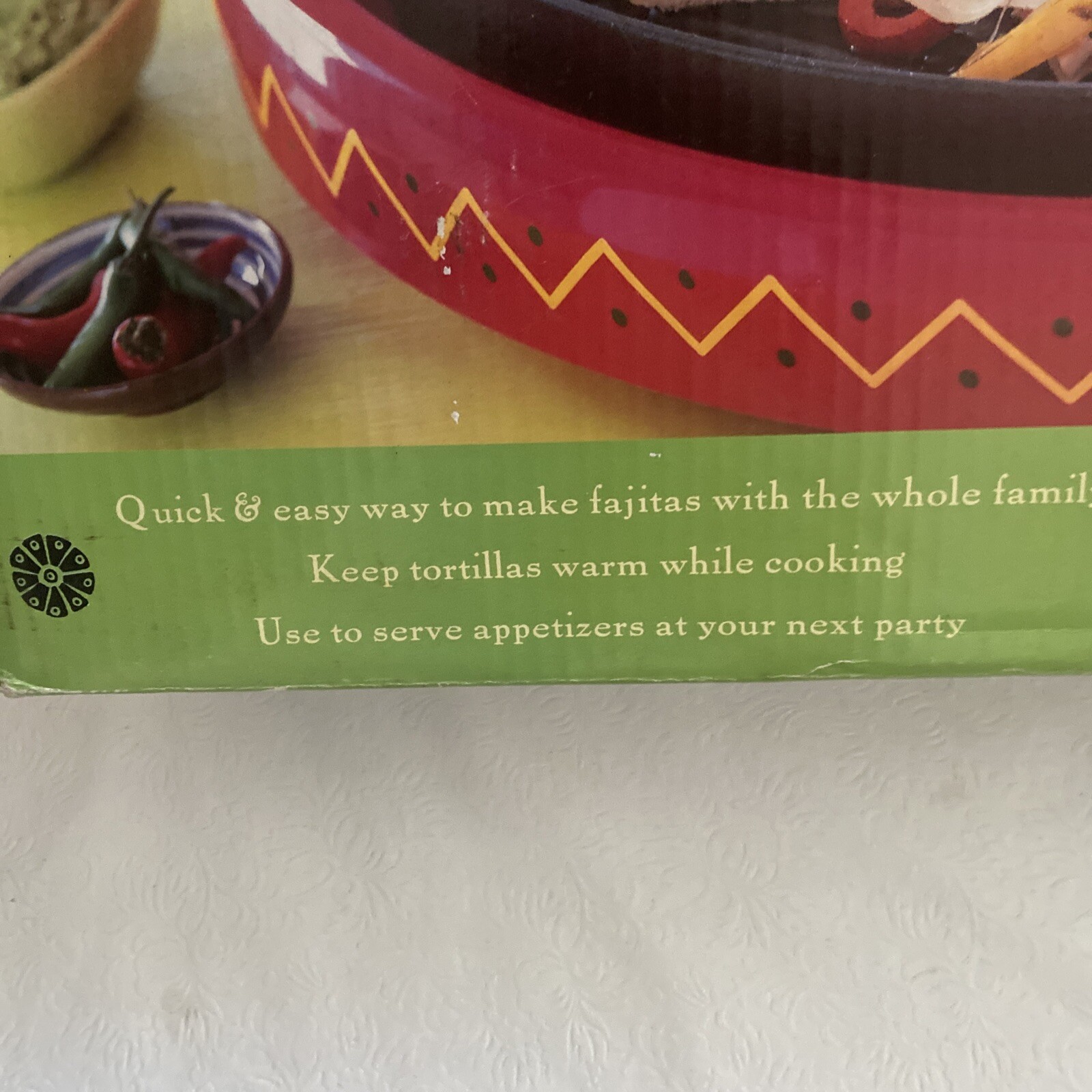 El Paso Chile Co Fajita Grill Tortilla Warmer Cook Serve NEW NIB