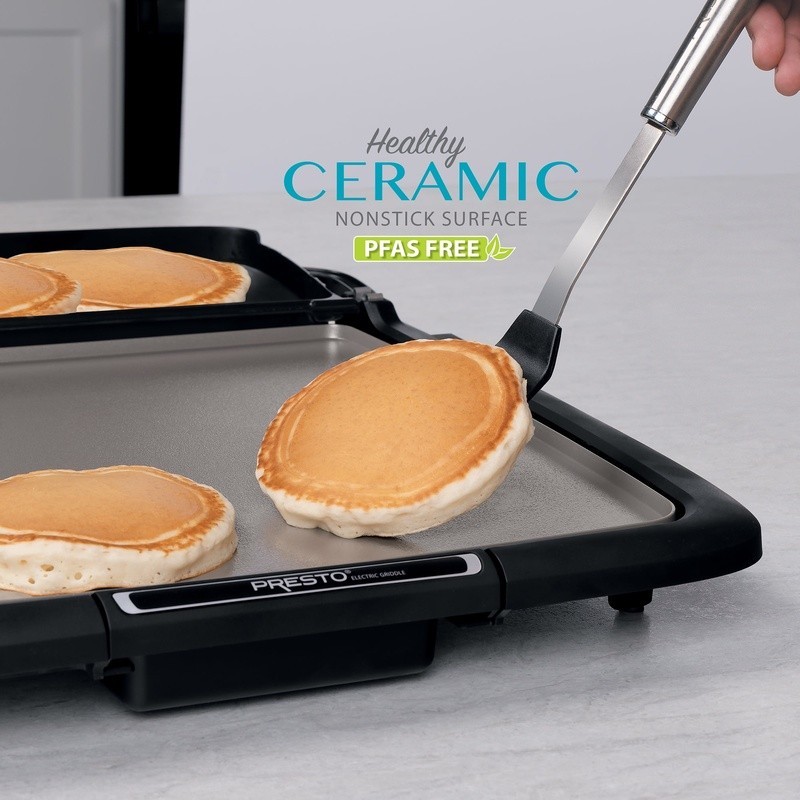 Electric Ceramic Griddle Warmer Nonstick Cooking Surface Multi Function Tray New