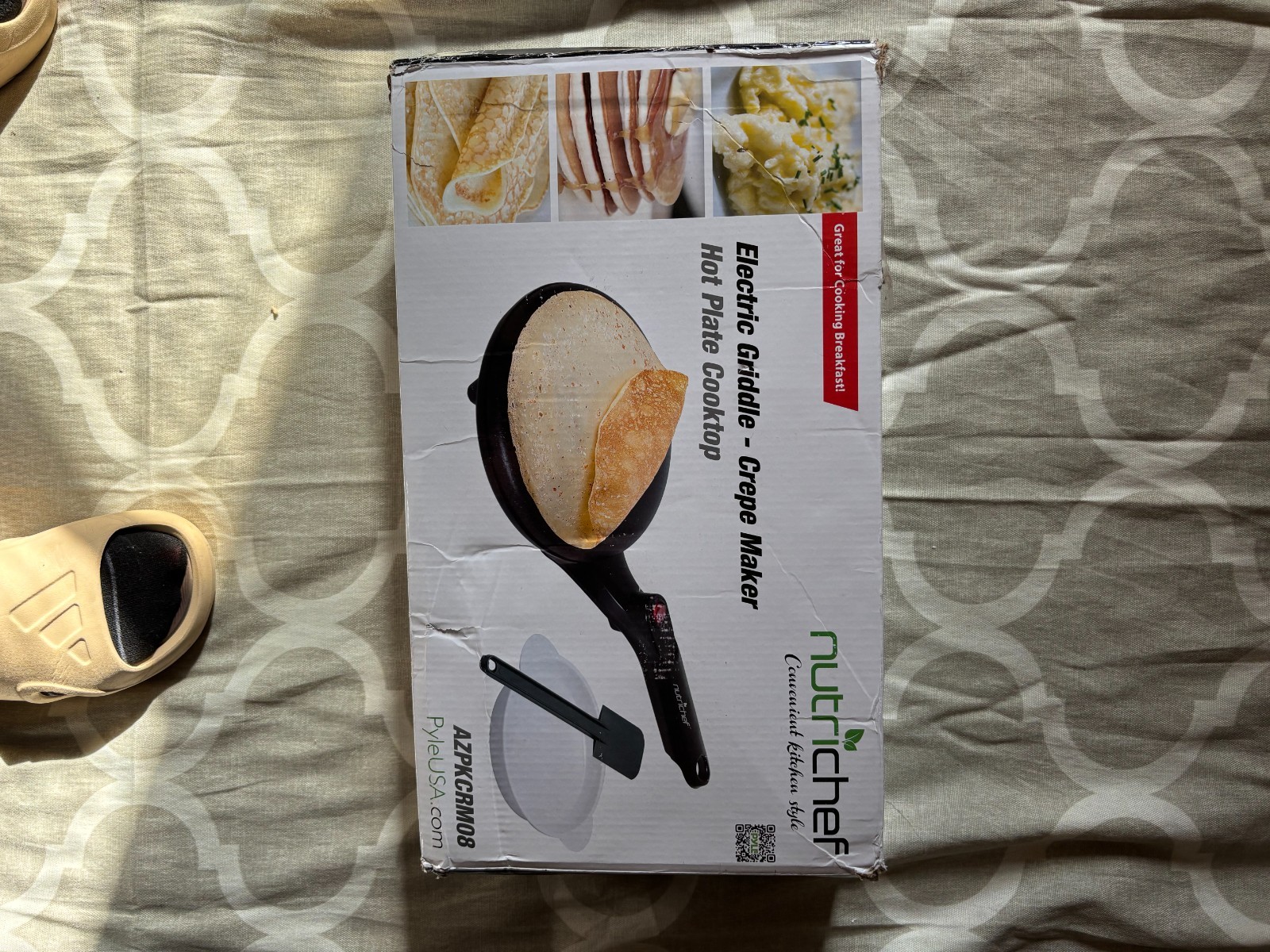 NutriChef Electric Griddle – Crepe Maker Hot Plate Cooktop