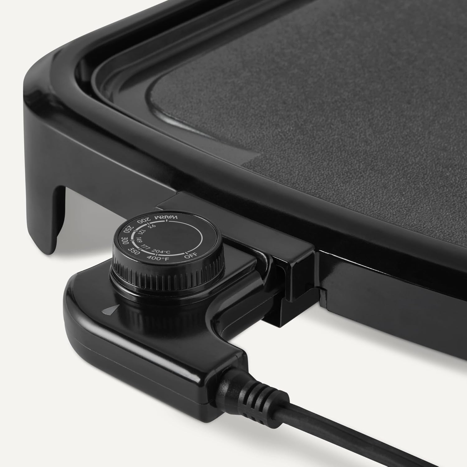 Electric Griddle with Nonstick Ceramic Coating, Adjustable Temperature, Detachab