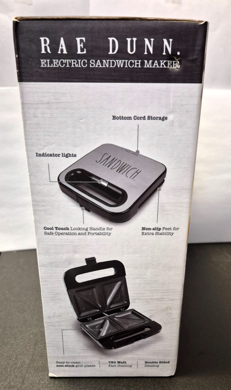 RAE DUNN Electric Sandwich Maker – Sandwiches, French Toast, Omelets & More! NEW