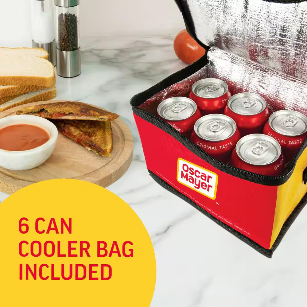 Red/Yellow Sandwich Maker with Beverage Cooler Bag