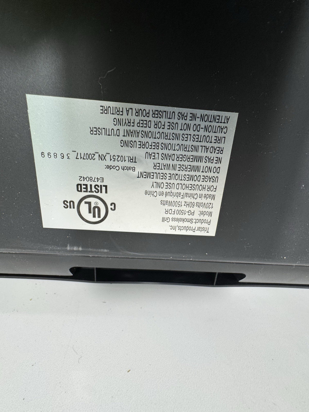 Power XL Smokeless Electric Indoor Grill/Griddle PG-1500FDR