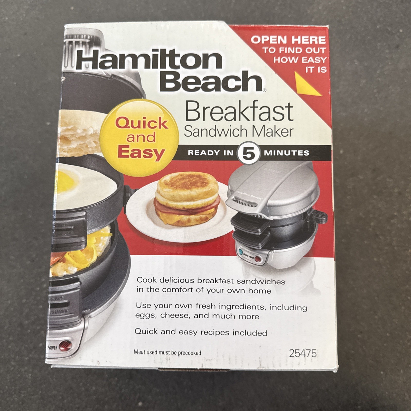 Hamilton Beach 25475 Breakfast Sandwich Maker – Silver