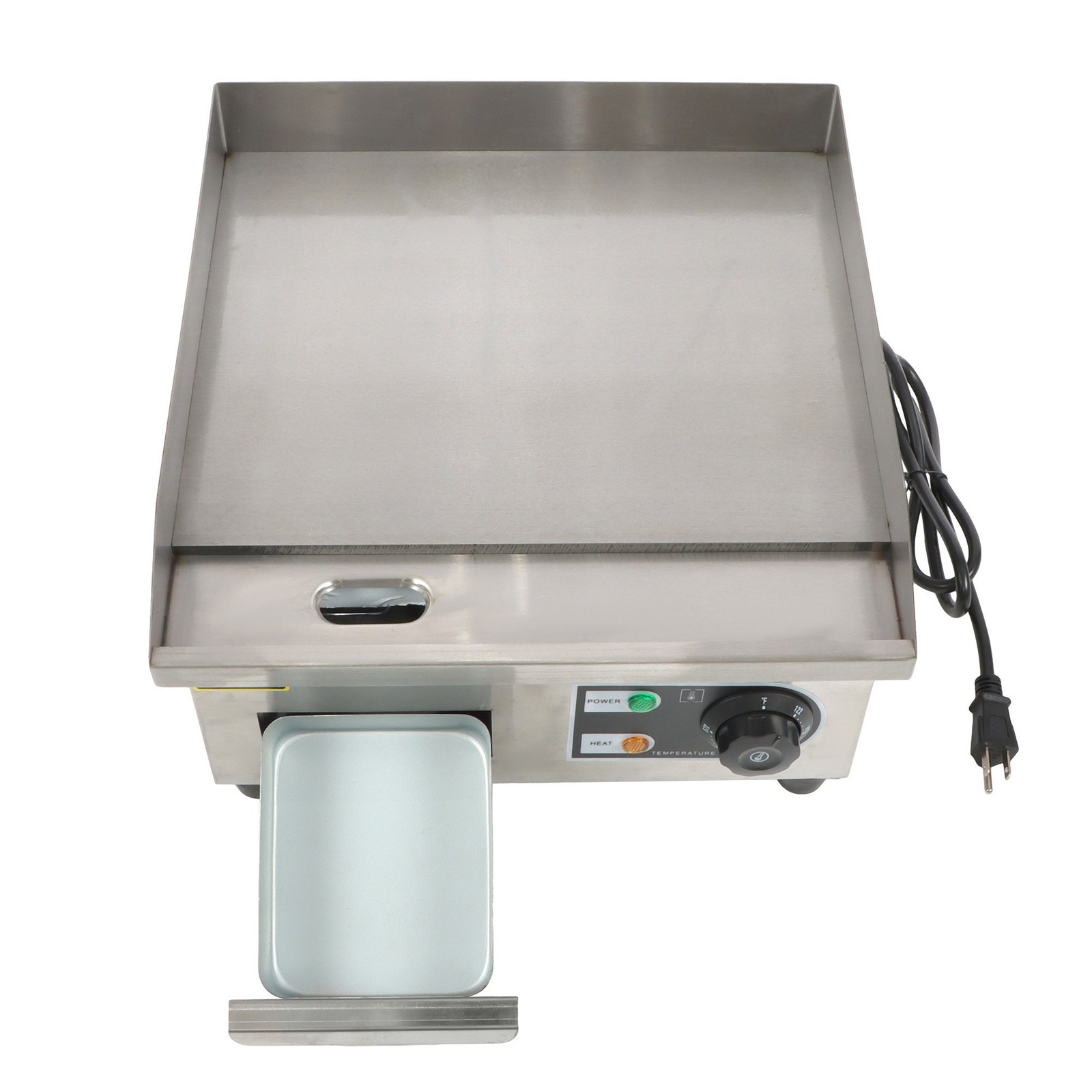 14″ Commercial Electric Griddle 1500 W 122℉-572℉ Countertop Flat Top Grill