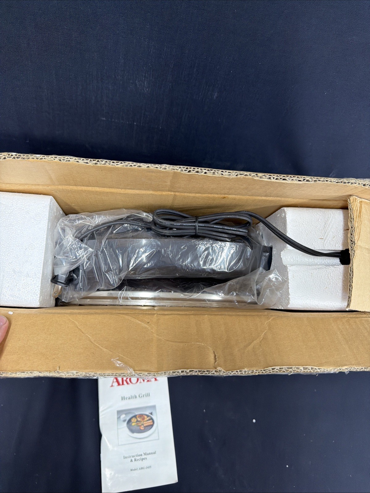 Aroma Health Grill AHG-1435 Indoor Electric Grill New Open Box w Manual