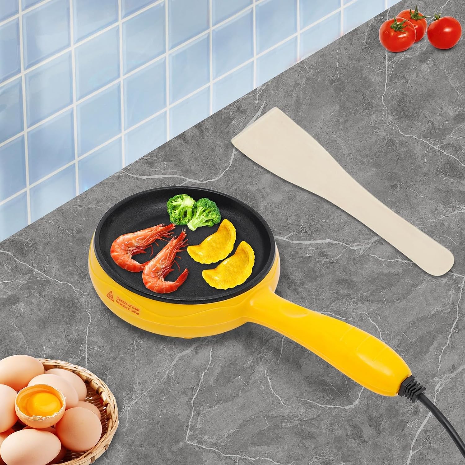 6-Inch Non-Stick Electric Skillet Rapid Heat Up Personal Mini Electric Round NEW