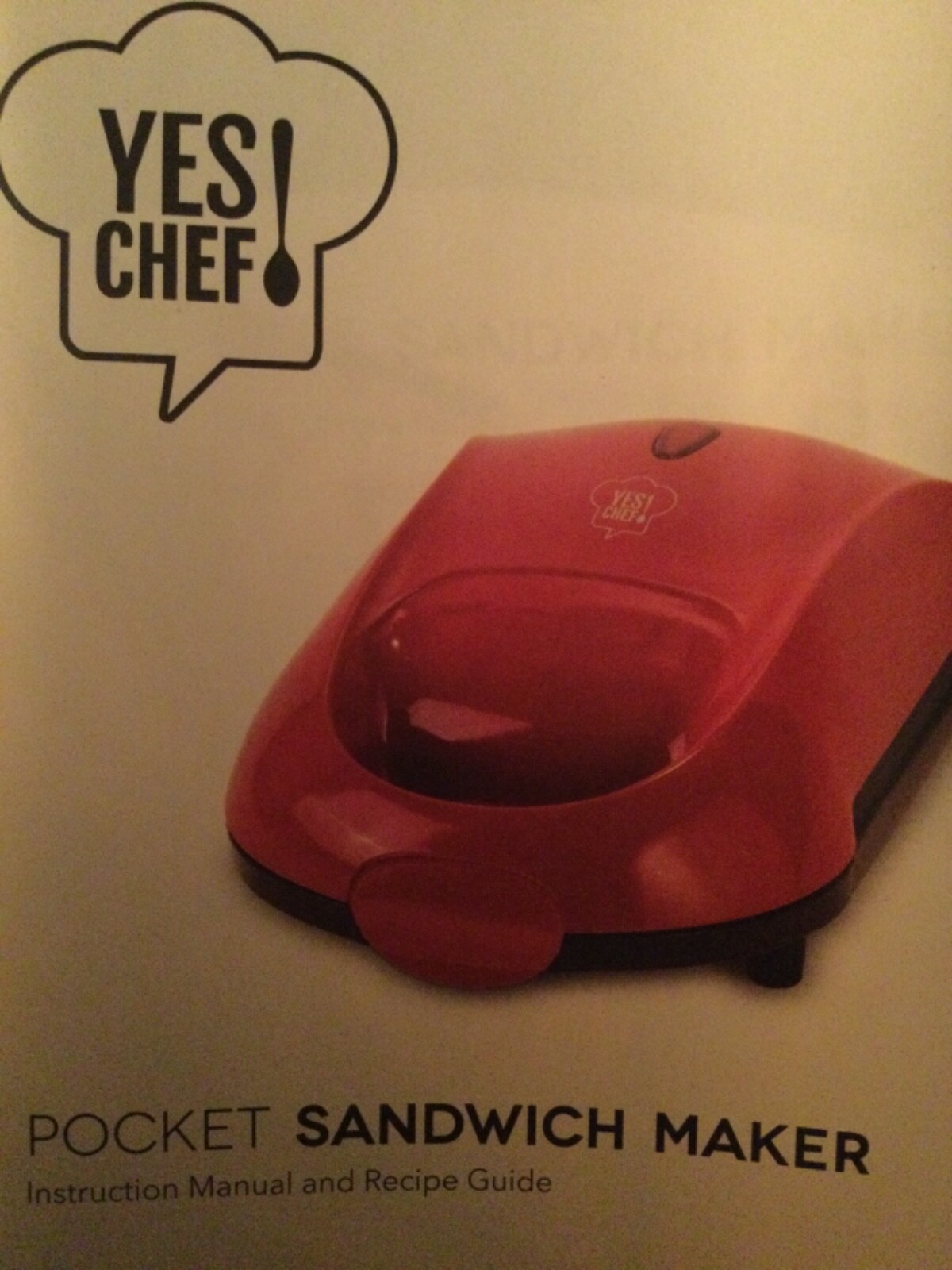 Yes Chef! Mini EXPRESS POCKET SANDWICH MAKER Nonstick NIB