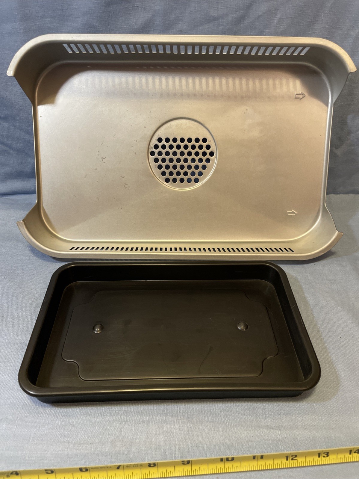 Power Smokeless Grill PG-1500 Replacement Metal Drain Pan And Plastic Grease Pan
