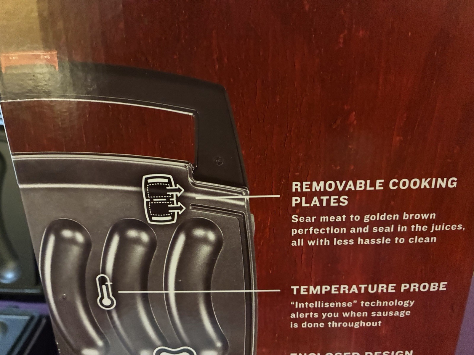 Johnsonville Sizzling Sausage Grill W/ Box And Manuals Electric Indoor Grill