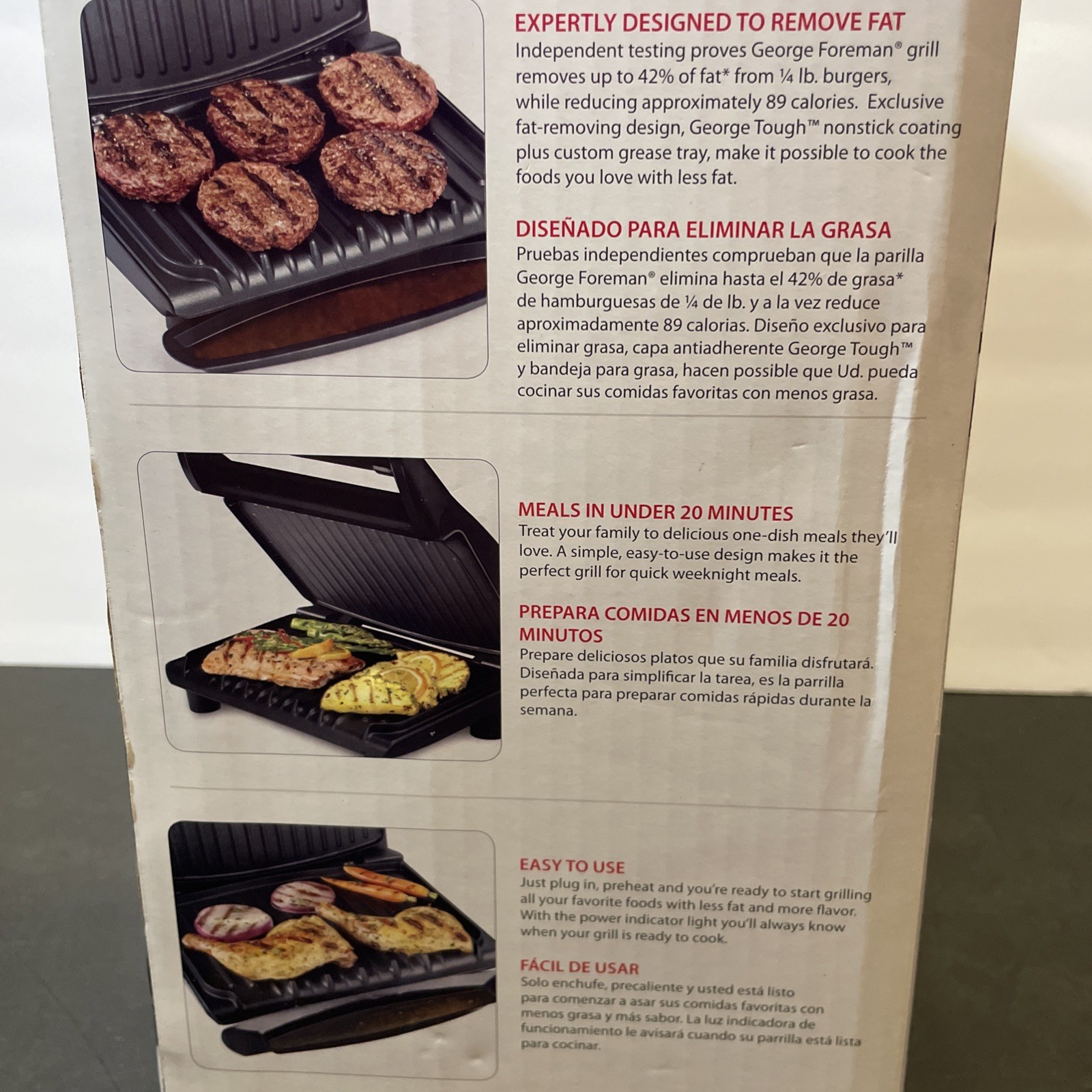 George Foreman Classic-Plate Grill for 5 Servings GRV80B New Black